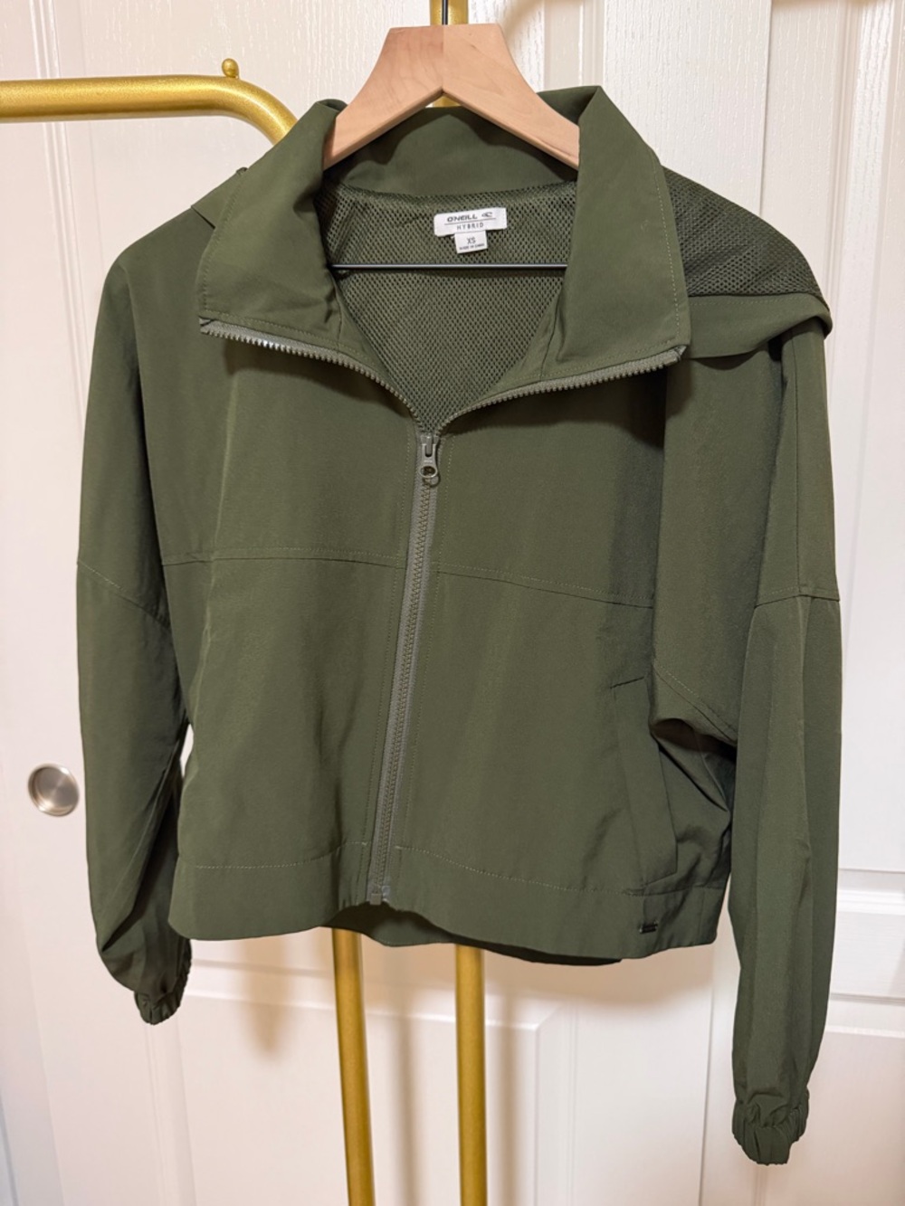 O'Neill Olive Green Lightweight Zip Bomber Jacket